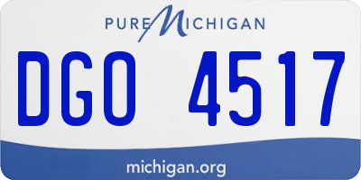 MI license plate DGO4517