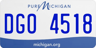 MI license plate DGO4518