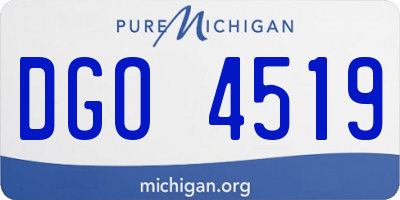 MI license plate DGO4519