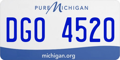 MI license plate DGO4520