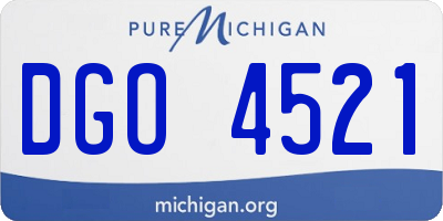 MI license plate DGO4521
