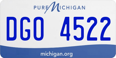 MI license plate DGO4522