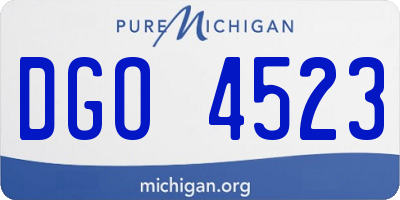 MI license plate DGO4523