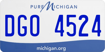 MI license plate DGO4524