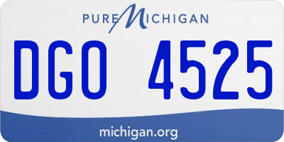 MI license plate DGO4525