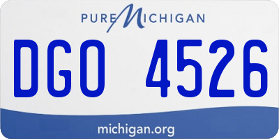 MI license plate DGO4526