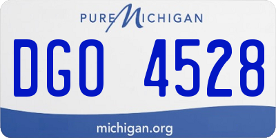 MI license plate DGO4528