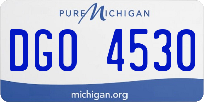 MI license plate DGO4530