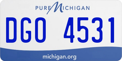 MI license plate DGO4531