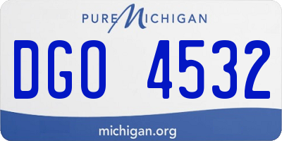 MI license plate DGO4532