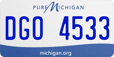 MI license plate DGO4533