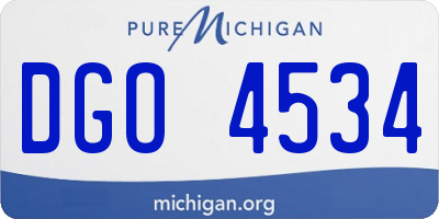 MI license plate DGO4534