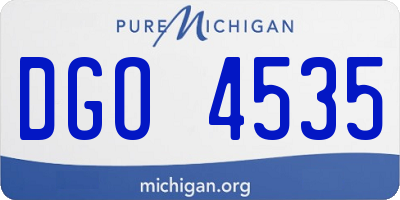 MI license plate DGO4535