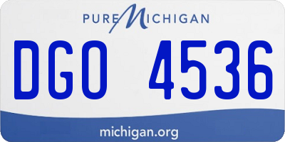 MI license plate DGO4536