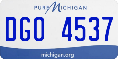 MI license plate DGO4537