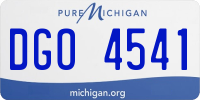 MI license plate DGO4541