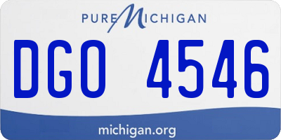 MI license plate DGO4546