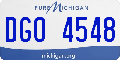 MI license plate DGO4548