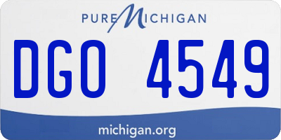 MI license plate DGO4549