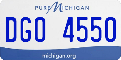 MI license plate DGO4550