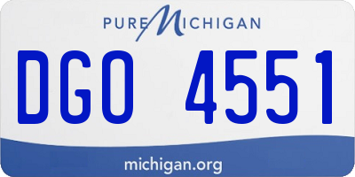 MI license plate DGO4551