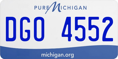 MI license plate DGO4552