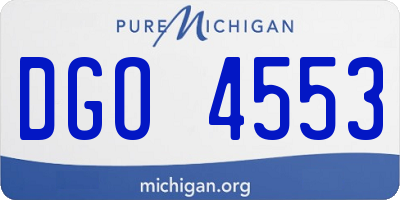 MI license plate DGO4553