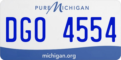MI license plate DGO4554