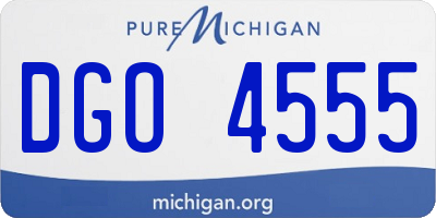MI license plate DGO4555