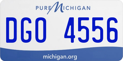 MI license plate DGO4556