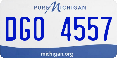 MI license plate DGO4557