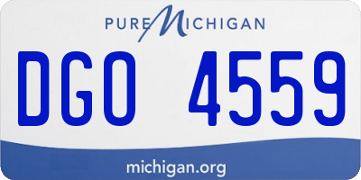 MI license plate DGO4559