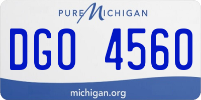 MI license plate DGO4560