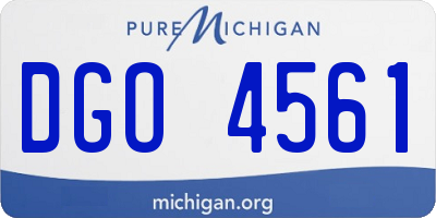 MI license plate DGO4561