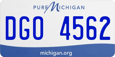 MI license plate DGO4562