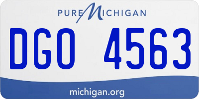 MI license plate DGO4563