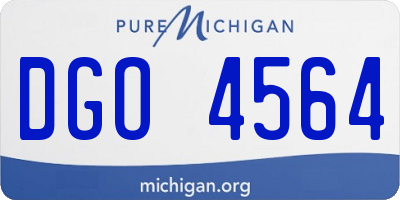 MI license plate DGO4564
