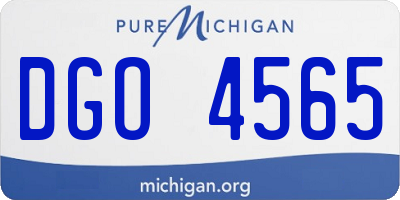 MI license plate DGO4565