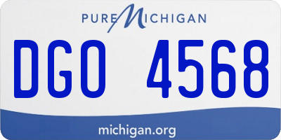 MI license plate DGO4568