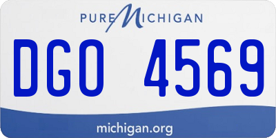 MI license plate DGO4569
