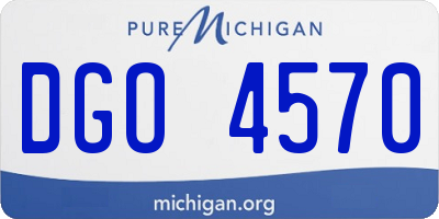 MI license plate DGO4570