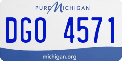 MI license plate DGO4571