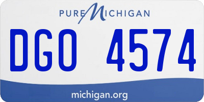 MI license plate DGO4574