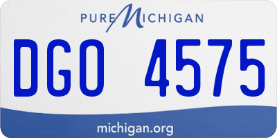 MI license plate DGO4575
