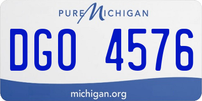 MI license plate DGO4576