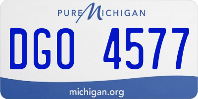 MI license plate DGO4577