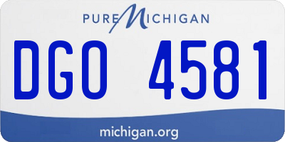 MI license plate DGO4581
