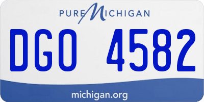 MI license plate DGO4582