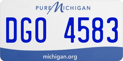 MI license plate DGO4583