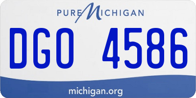 MI license plate DGO4586